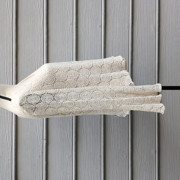 Solitaire Embroided Cream Bell Sleeve Blouse | Embroidered Long Sleeve Top - Picture 4 of 12